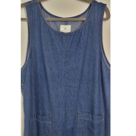 Susan Bristol Jean Dress Womens X-Large Knee Length Dark Blue Denim Vintage - Picture 2 of 8